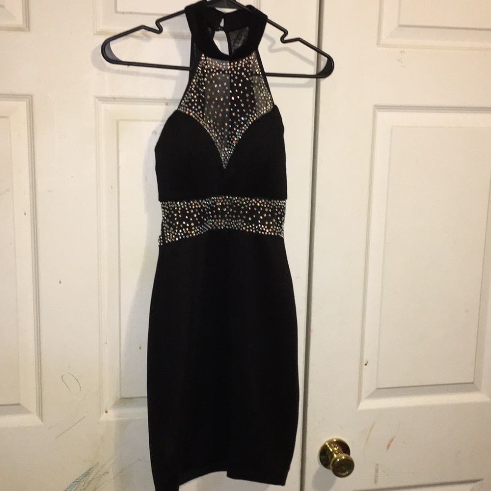 Black dress with bling prom/homecoming dress